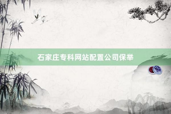 石家庄专科网站配置公司保举